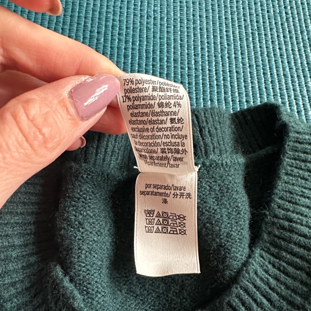 Victoria’s Secret Pink Dark Green Puppy Dog Sweater XS - Picture 11 of 11